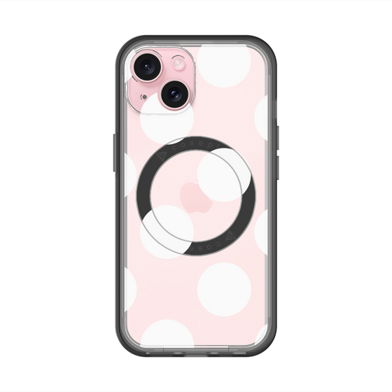 スリムプロテクションプレミアムケース with MagSafe［ シンプルドット - White ］