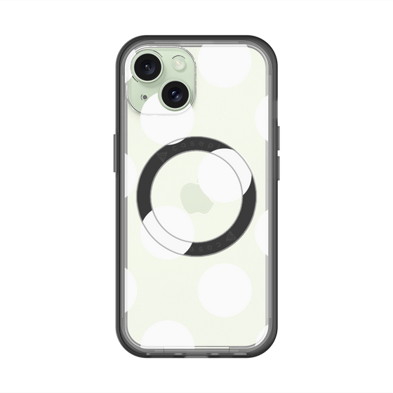 スリムプロテクションプレミアムケース with MagSafe［ シンプルドット - White ］