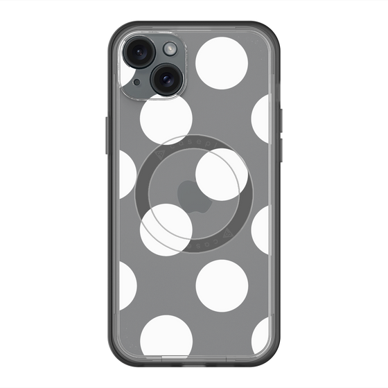 スリムプロテクションプレミアムケース with MagSafe［ シンプルドット - White ］
