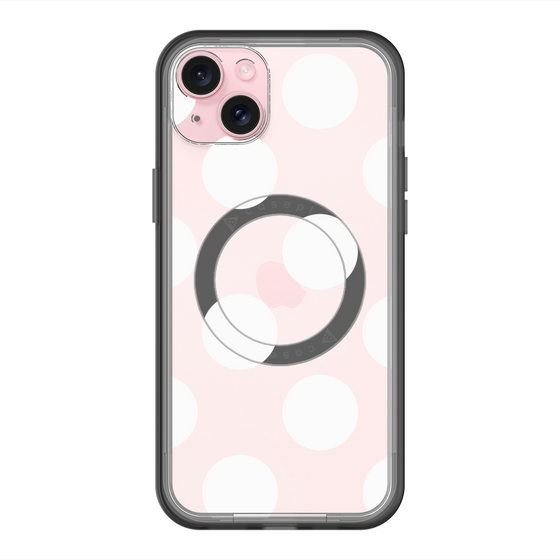 スリムプロテクションプレミアムケース with MagSafe［ シンプルドット - White ］