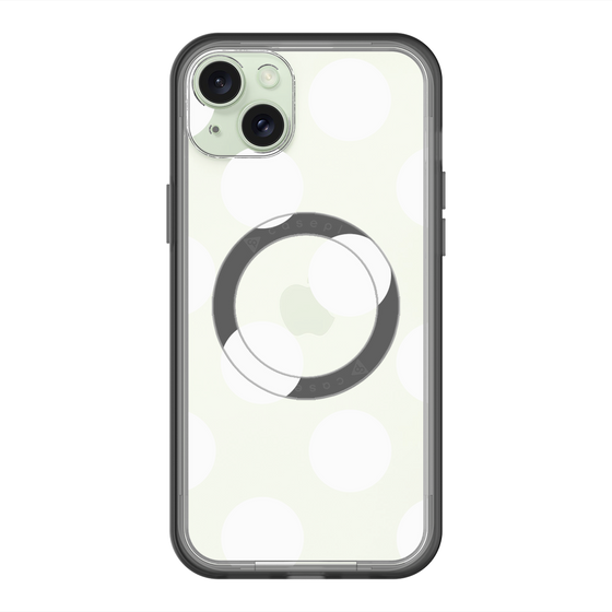 スリムプロテクションプレミアムケース with MagSafe［ シンプルドット - White ］