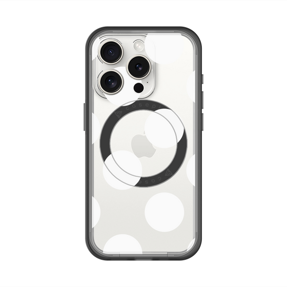 スリムプロテクションプレミアムケース with MagSafe［ シンプルドット - White ］