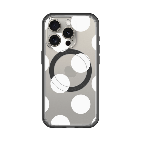 スリムプロテクションプレミアムケース with MagSafe［ シンプルドット - White ］