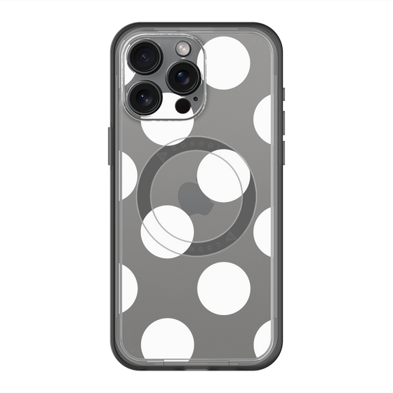 スリムプロテクションプレミアムケース with MagSafe［ シンプルドット - White ］