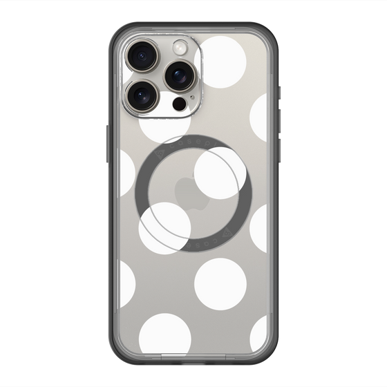 スリムプロテクションプレミアムケース with MagSafe［ シンプルドット - White ］