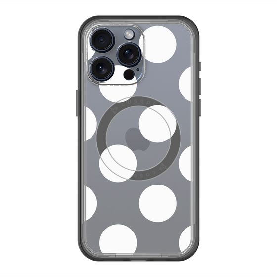 スリムプロテクションプレミアムケース with MagSafe［ シンプルドット - White ］
