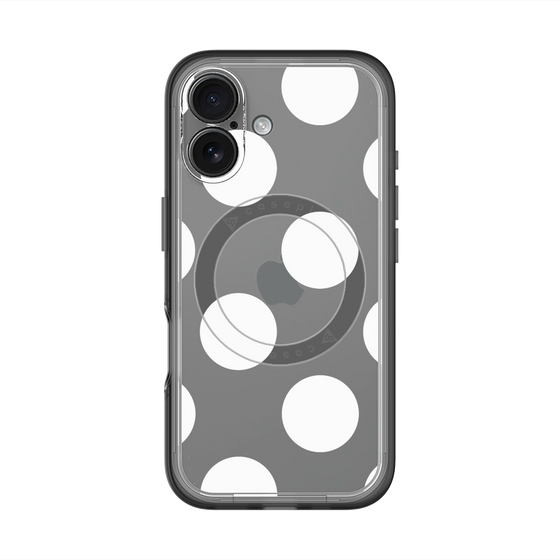 スリムプロテクションプレミアムケース with MagSafe［ シンプルドット - White ］