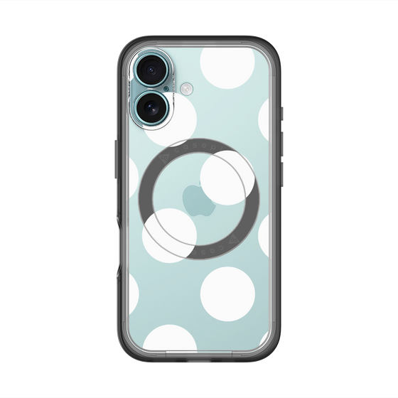 スリムプロテクションプレミアムケース with MagSafe［ シンプルドット - White ］