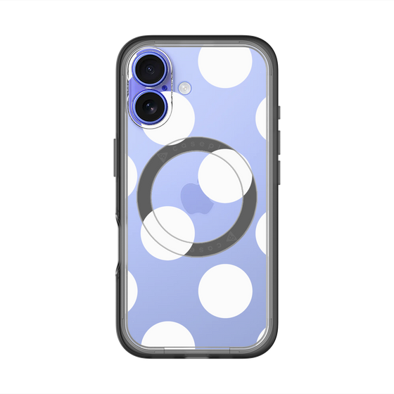 スリムプロテクションプレミアムケース with MagSafe［ シンプルドット - White ］