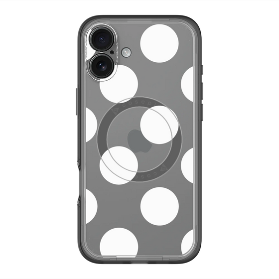 スリムプロテクションプレミアムケース with MagSafe［ シンプルドット - White ］