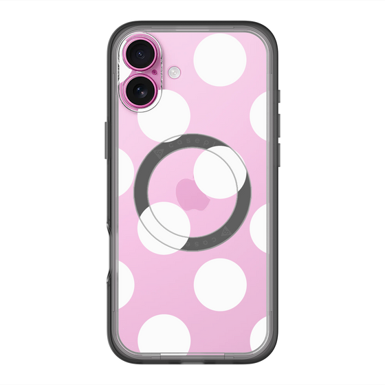 スリムプロテクションプレミアムケース with MagSafe［ シンプルドット - White ］