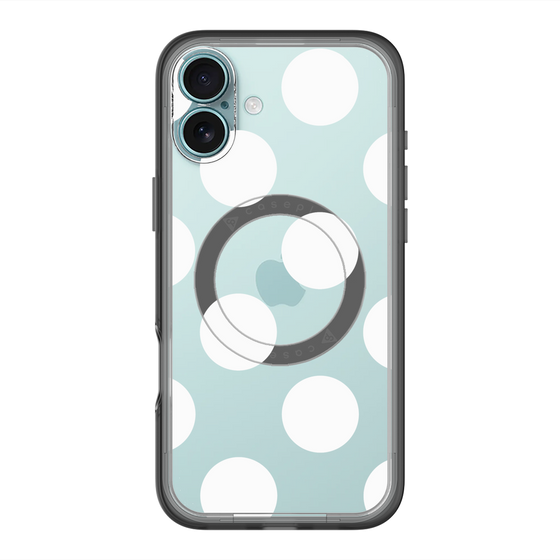 スリムプロテクションプレミアムケース with MagSafe［ シンプルドット - White ］