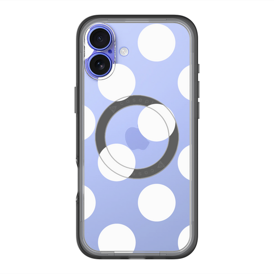 スリムプロテクションプレミアムケース with MagSafe［ シンプルドット - White ］