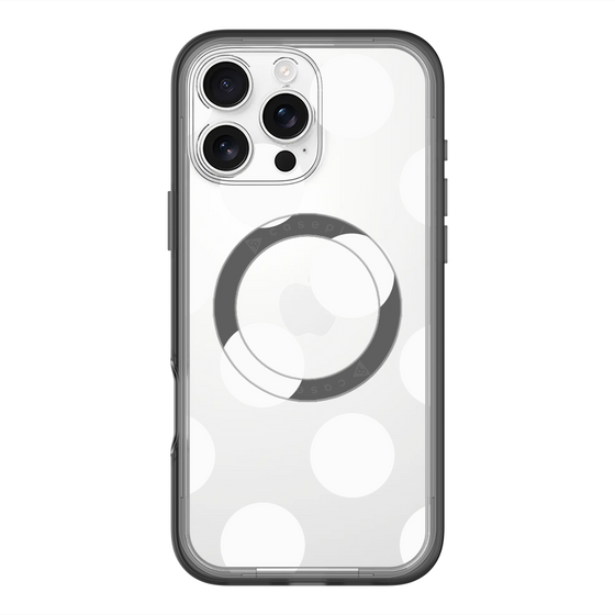 スリムプロテクションプレミアムケース with MagSafe［ シンプルドット - White ］