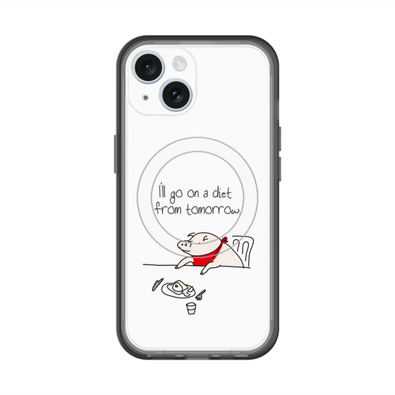 スリムプロテクションプレミアムケース with MagSafe［ ブタ子の挑戦 ］