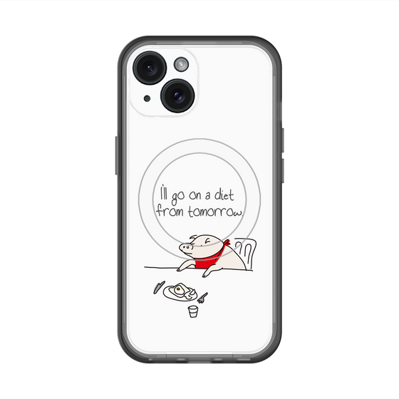 スリムプロテクションプレミアムケース with MagSafe［ ブタ子の挑戦 ］
