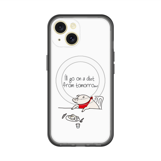 スリムプロテクションプレミアムケース with MagSafe［ ブタ子の挑戦 ］