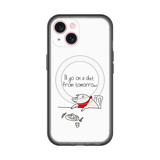 スリムプロテクションプレミアムケース with MagSafe［ ブタ子の挑戦 ］