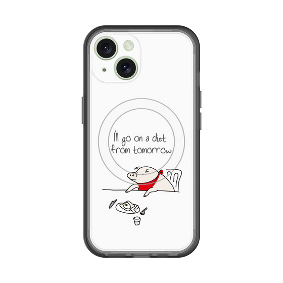 スリムプロテクションプレミアムケース with MagSafe［ ブタ子の挑戦 ］