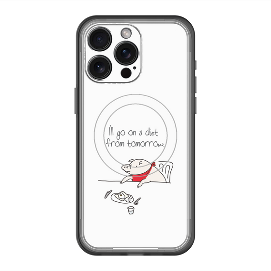 スリムプロテクションプレミアムケース with MagSafe［ ブタ子の挑戦 ］