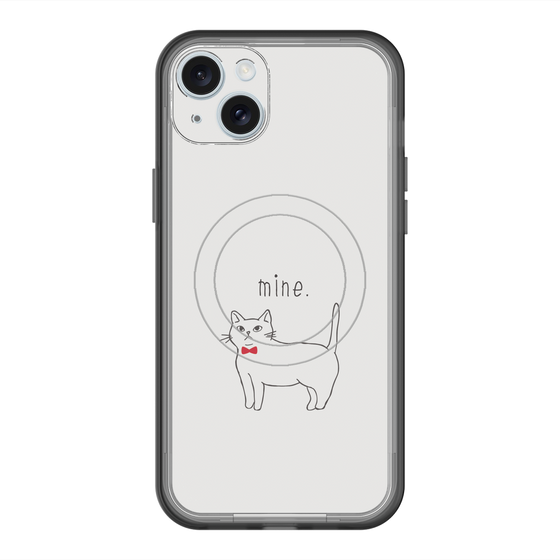 スリムプロテクションプレミアムケース with MagSafe［ 蝶ネクタイねこ - White ］
