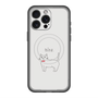 スリムプロテクションプレミアムケース with MagSafe［ 蝶ネクタイねこ - White ］
