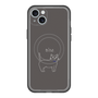 スリムプロテクションプレミアムケース with MagSafe［ 蝶ネクタイねこ - Black ］