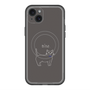 スリムプロテクションプレミアムケース with MagSafe［ 蝶ネクタイねこ - Black ］