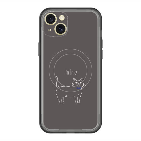 スリムプロテクションプレミアムケース with MagSafe［ 蝶ネクタイねこ - Black ］