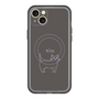スリムプロテクションプレミアムケース with MagSafe［ 蝶ネクタイねこ - Black ］