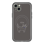 スリムプロテクションプレミアムケース with MagSafe［ 蝶ネクタイねこ - Black ］