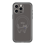 スリムプロテクションプレミアムケース with MagSafe［ 蝶ネクタイねこ - Black ］