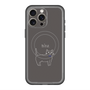 スリムプロテクションプレミアムケース with MagSafe［ 蝶ネクタイねこ - Black ］