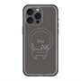 スリムプロテクションプレミアムケース with MagSafe［ 蝶ネクタイねこ - Black ］
