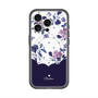 スリムプロテクションプレミアムケース with MagSafe［ ツインドットフラワー - Navy ］