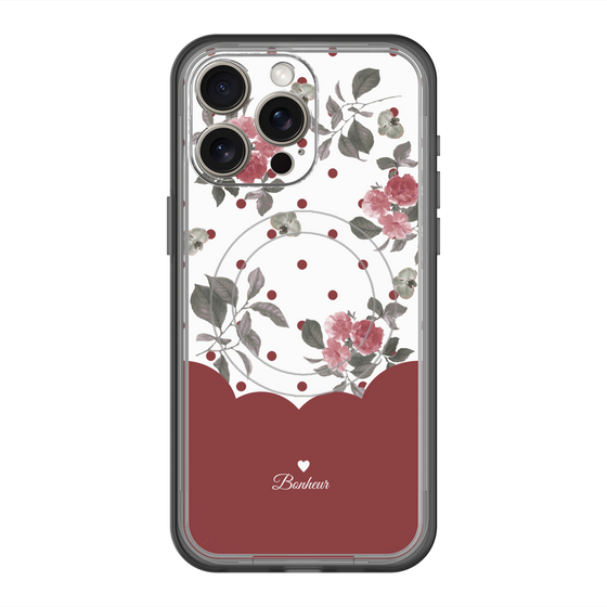 スリムプロテクションプレミアムケース with MagSafe［ ツインドットフラワー - Red ］