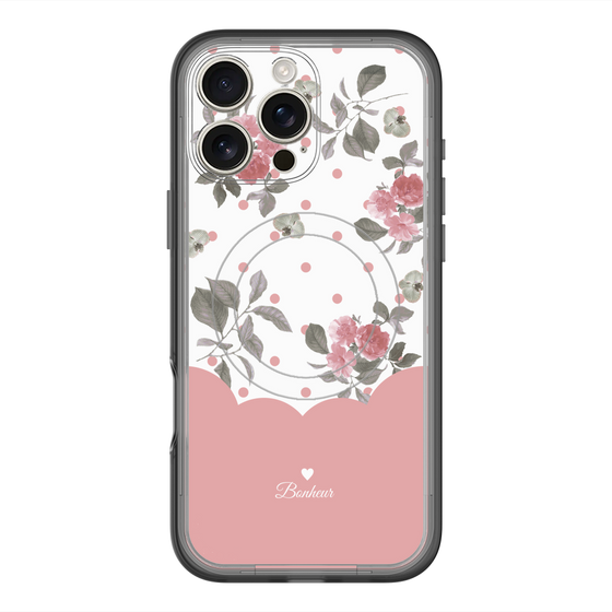 スリムプロテクションプレミアムケース with MagSafe［ ツインドットフラワー - Pink ］