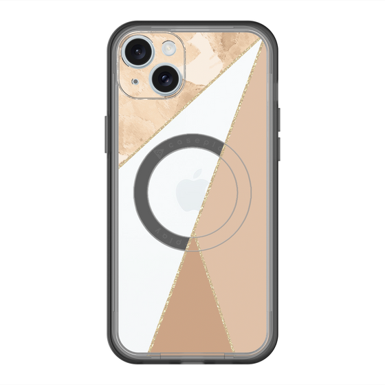 スリムプロテクションプレミアムケース with MagSafe［ マーブルトライアングルパレット - Beige ］