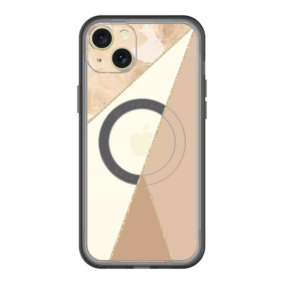 スリムプロテクションプレミアムケース with MagSafe［ マーブルトライアングルパレット - Beige ］