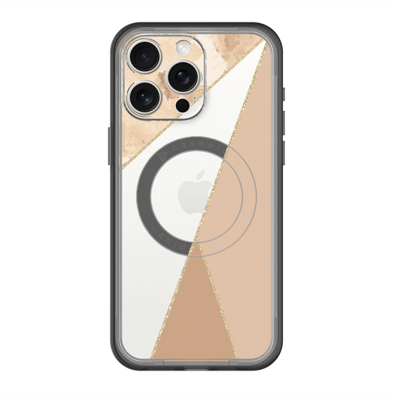 スリムプロテクションプレミアムケース with MagSafe［ マーブルトライアングルパレット - Beige ］