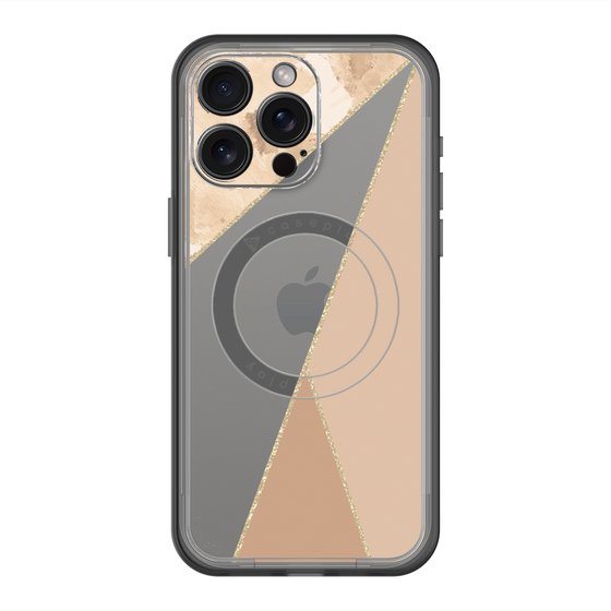 スリムプロテクションプレミアムケース with MagSafe［ マーブルトライアングルパレット - Beige ］