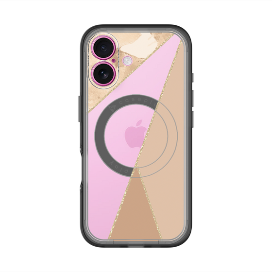 スリムプロテクションプレミアムケース with MagSafe［ マーブルトライアングルパレット - Beige ］