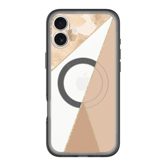 スリムプロテクションプレミアムケース with MagSafe［ マーブルトライアングルパレット - Beige ］