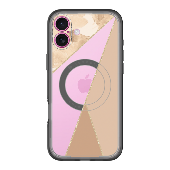 スリムプロテクションプレミアムケース with MagSafe［ マーブルトライアングルパレット - Beige ］
