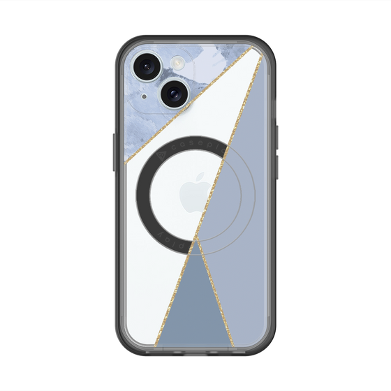 スリムプロテクションプレミアムケース with MagSafe［ マーブルトライアングルパレット - Blue ］