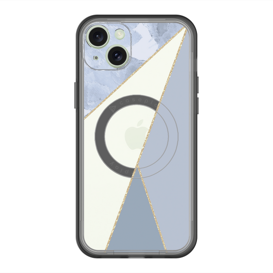 スリムプロテクションプレミアムケース with MagSafe［ マーブルトライアングルパレット - Blue ］