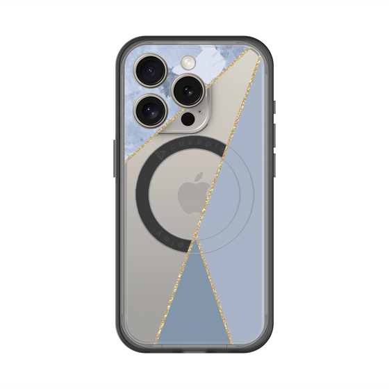スリムプロテクションプレミアムケース with MagSafe［ マーブルトライアングルパレット - Blue ］