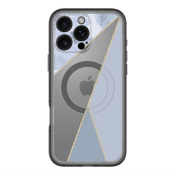 スリムプロテクションプレミアムケース with MagSafe［ マーブルトライアングルパレット - Blue ］