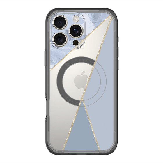 スリムプロテクションプレミアムケース with MagSafe［ マーブルトライアングルパレット - Blue ］