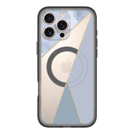 スリムプロテクションプレミアムケース with MagSafe［ マーブルトライアングルパレット - Blue ］